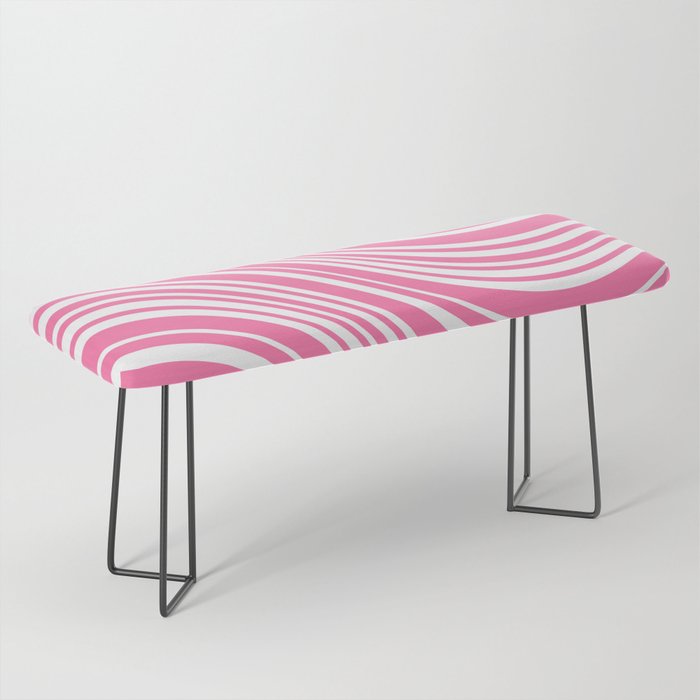 Wavy Stripes XXXIII - 90s Barbie Pink Bench Gallery Image 1