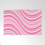 Wavy Stripes XXXIII - 90s Barbie Pink Welcome Mat Gallery Image 1