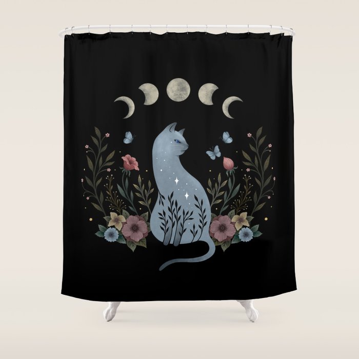 Cat on the Hill Shower Curtain Gallery Image 1