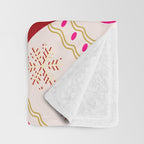 Pink Christmas Decorations Retro Baubles Throw Blanket Gallery Image 3