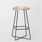 Minimal Snowboarders Line Art 2 Stool Gallery Image 1