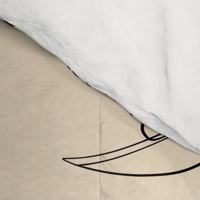 Minimal Snowboarders Line Art 2 Comforter Gallery Image 4