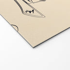 Minimal Snowboarders Line Art 2 Welcome Mat Gallery Image 2