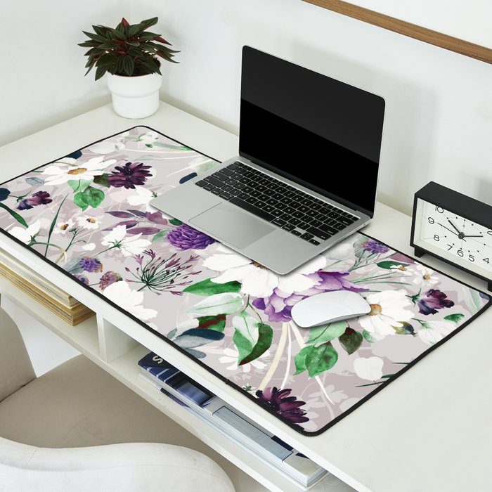 Lush lilac garden Desk Mat Gallery Image 2