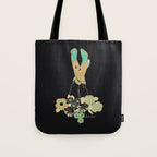 Love Stoned Cowboy Boots - Emerald, Cream, Black Tote Bag Gallery Image 1