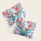 Floral Antlers - Red & Navy Pillow Sham Gallery Image 3