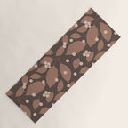 Coffee Leaves and Berries - Mocha Mousse Dark Yoga Mat Gallery Image 1
