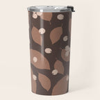 Coffee Leaves and Berries - Mocha Mousse Dark Travel Mug Gallery Image 2