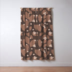 Coffee Leaves and Berries - Mocha Mousse Dark Window Curtain Gallery Image 3