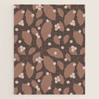 Coffee Leaves and Berries - Mocha Mousse Dark Jigsaw Puzzle Gallery Image 1
