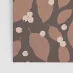 Coffee Leaves and Berries - Mocha Mousse Dark Poster Gallery Image 3