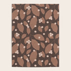 Coffee Leaves and Berries - Mocha Mousse Dark Poster Gallery Image 4