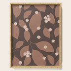 Coffee Leaves and Berries - Mocha Mousse Dark Serving Tray Gallery Image 1