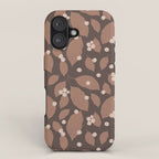 Coffee Leaves and Berries - Mocha Mousse Dark iPhone Case Gallery Image 1