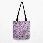 Purple Bow Print Tote Bag Gallery Image 2