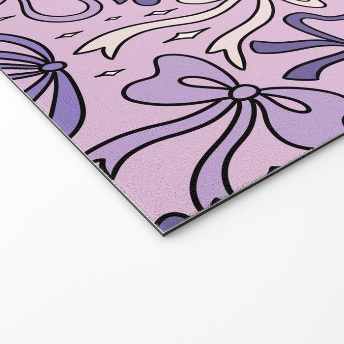 Purple Bow Print Welcome Mat Gallery Image 2