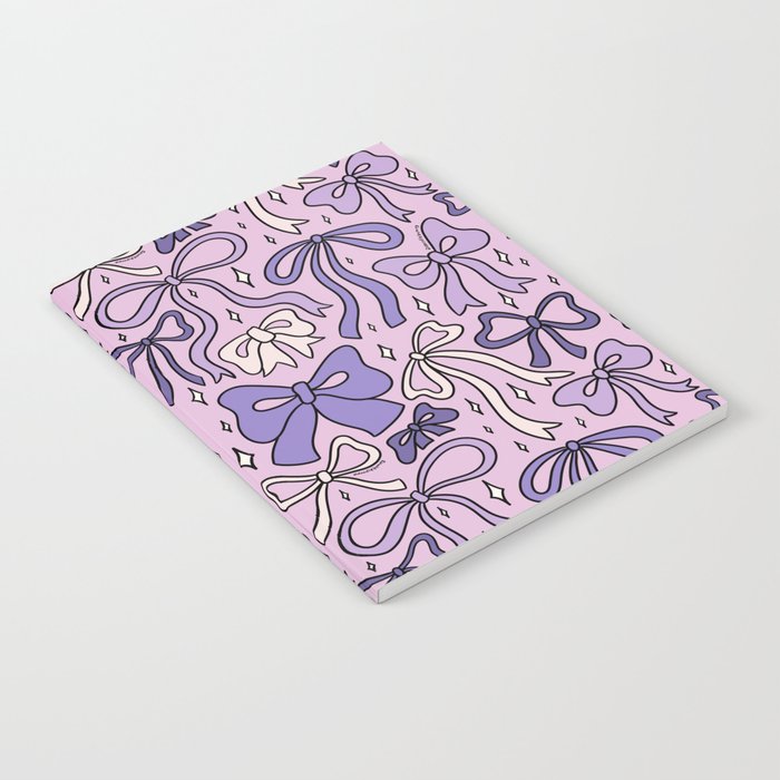 Purple Bow Print Notebook Gallery Image 2