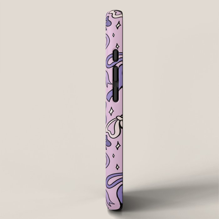 Purple Bow Print iPhone Case Gallery Image 2