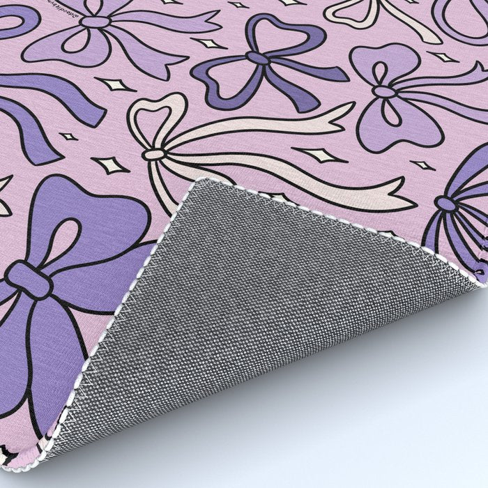 Purple Bow Print Rug Gallery Image 4