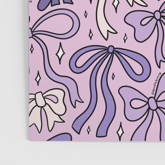 Purple Bow Print Poster Gallery Image 3