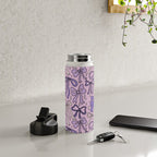Purple Bow Print Water Bottle Gallery Image 4