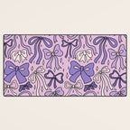 Purple Bow Print Desk Mat Gallery Image 3