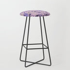 Purple Bow Print Stool Gallery Image 1