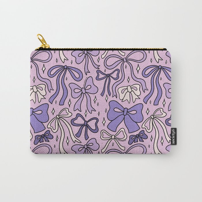 Purple Bow Print Carry All Pouch Gallery Image 1