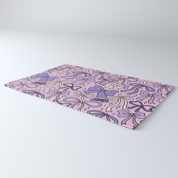 Purple Bow Print Rug Gallery Image 3
