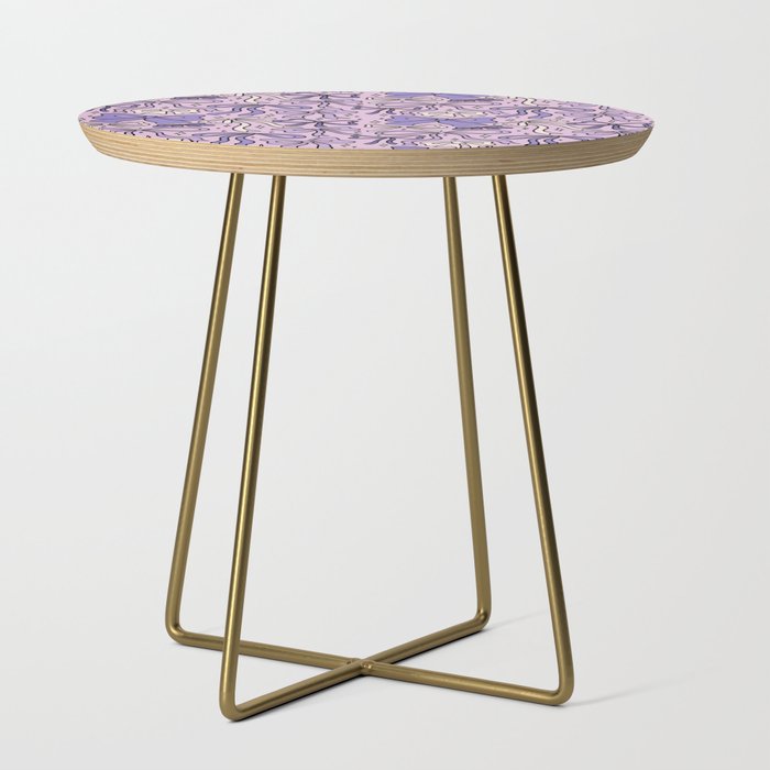 Purple Bow Print Side Table Gallery Image 1