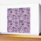 Purple Bow Print Wall Mural Gallery Image 2