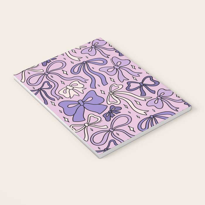 Purple Bow Print Notebook Gallery Image 3