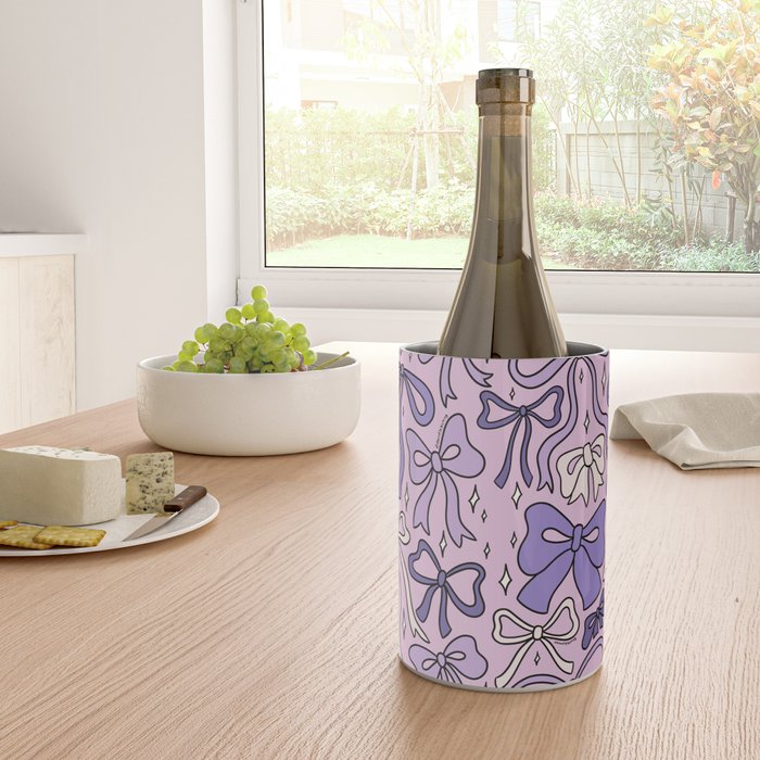 Purple Bow Print Wine Chiller Gallery Image 4
