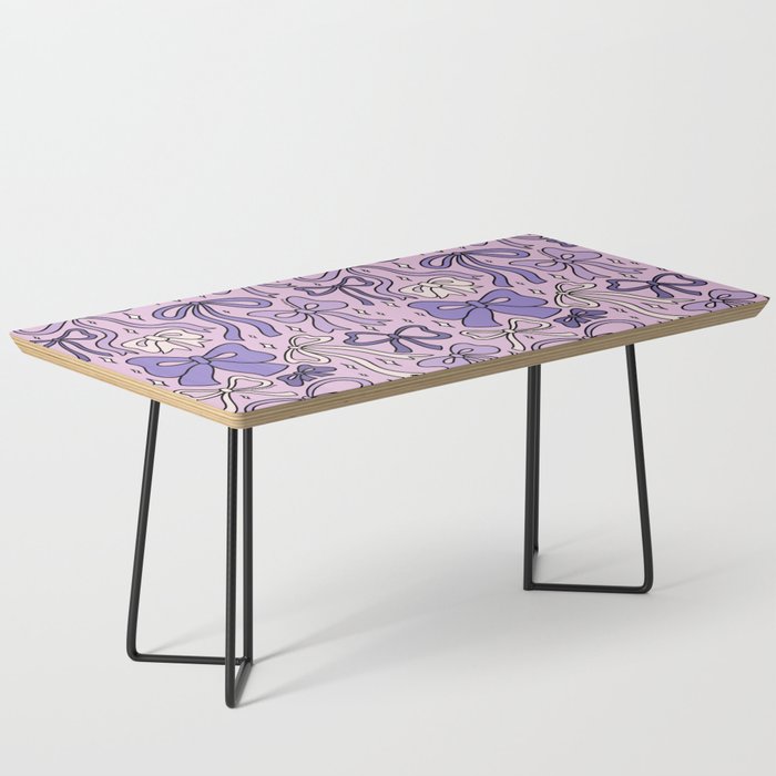 Purple Bow Print Coffee Table Gallery Image 1
