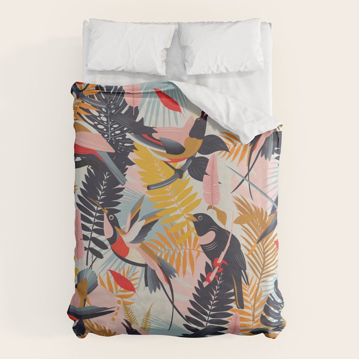 Paradise Birds II. Duvet Cover Gallery Image 1