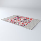 I gnome you more // grey background red and pink Valentine's Day gnomes and motifs Rug Gallery Image 3