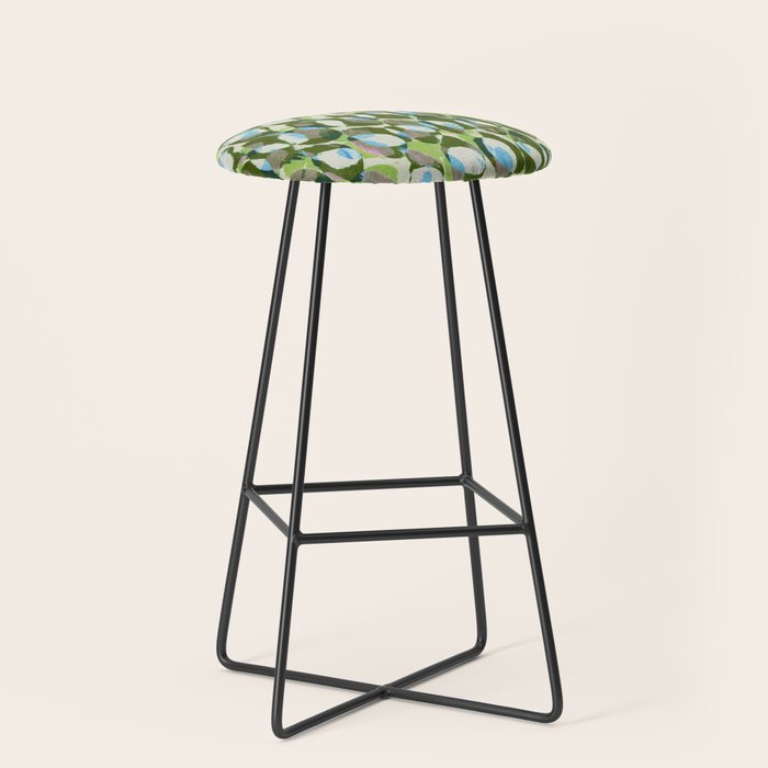 Pure Strokes #3 / Green & Blue Stool Gallery Image 1