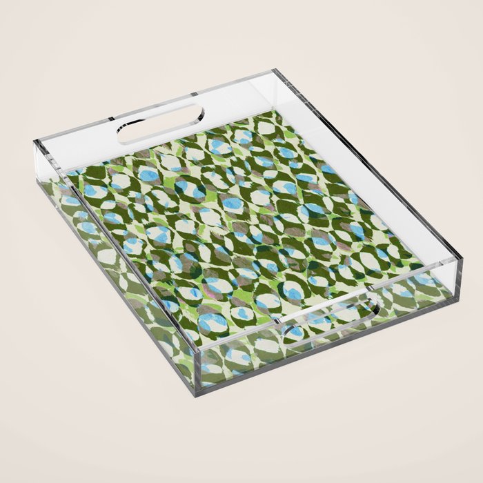 Pure Strokes #3 / Green & Blue Acrylic Tray Gallery Image 1