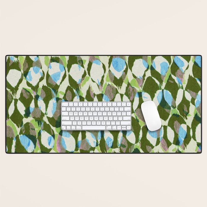 Pure Strokes #3 / Green & Blue Desk Mat Gallery Image 1