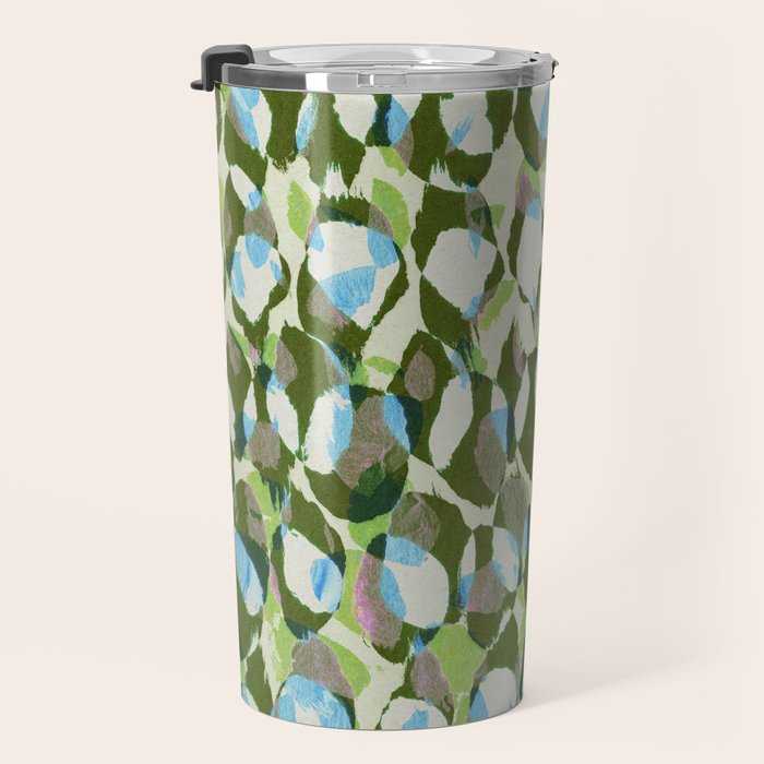 Pure Strokes #3 / Green & Blue Travel Mug Gallery Image 3