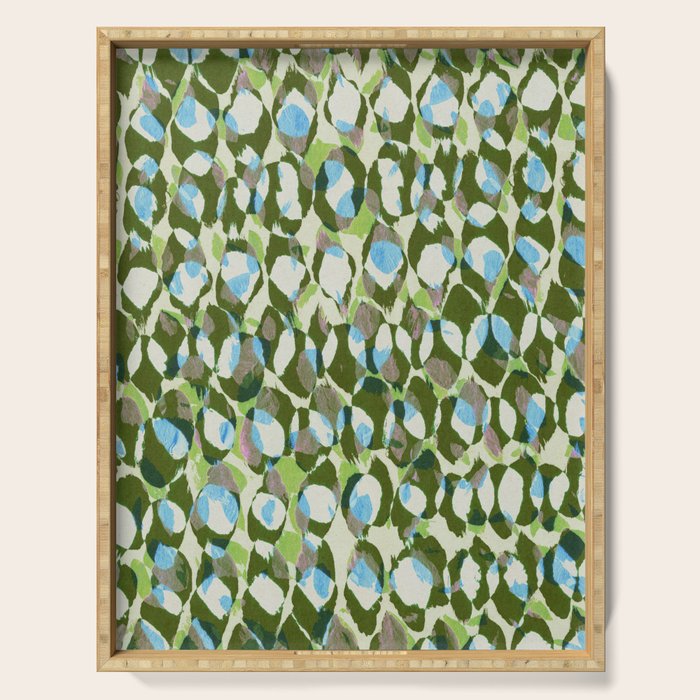Pure Strokes #3 / Green & Blue Serving Tray Gallery Image 1