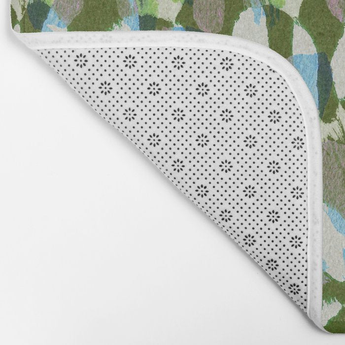 Pure Strokes #3 / Green & Blue Bath Mat Gallery Image 2