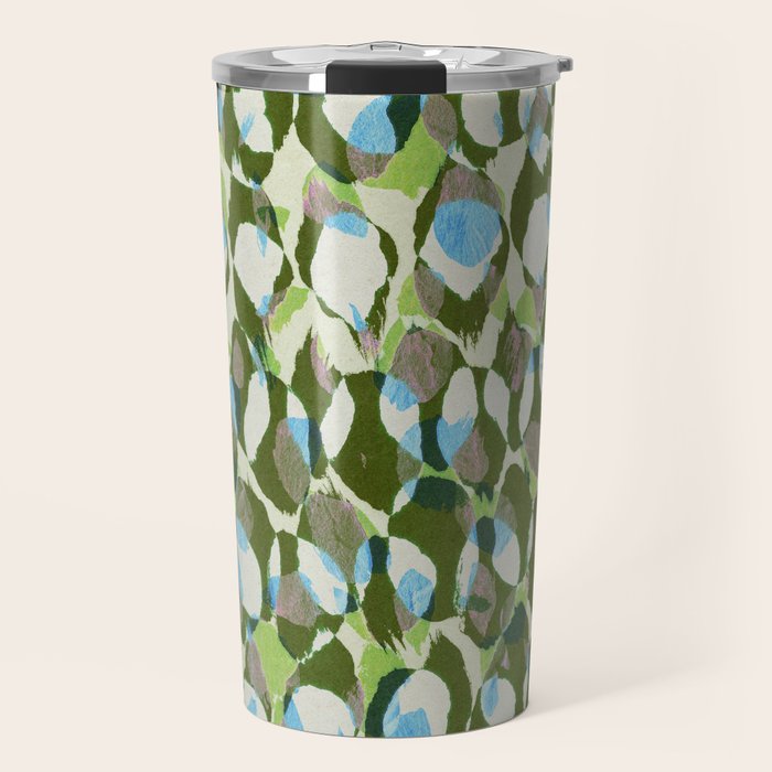 Pure Strokes #3 / Green & Blue Travel Mug Gallery Image 1