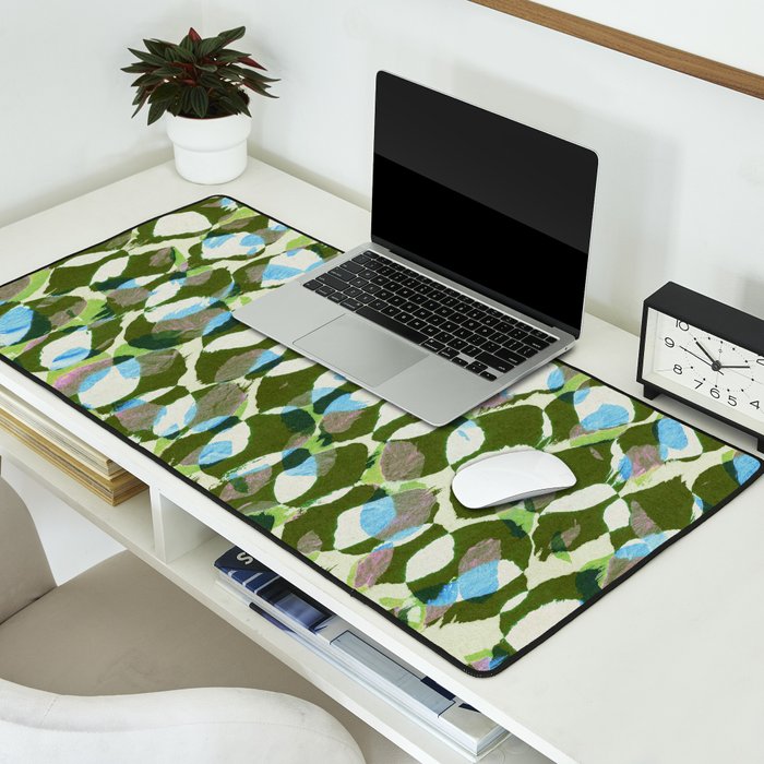 Pure Strokes #3 / Green & Blue Desk Mat Gallery Image 2
