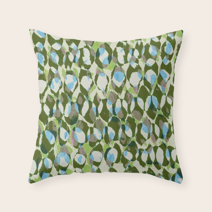 Pure Strokes #3 / Green & Blue Throw Pillow Gallery Image 6