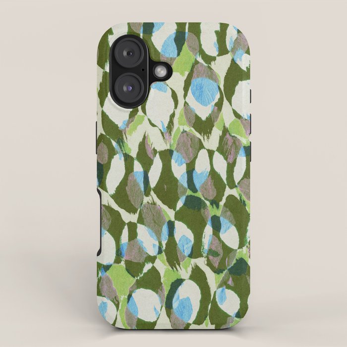 Pure Strokes #3 / Green & Blue iPhone Case Gallery Image 1