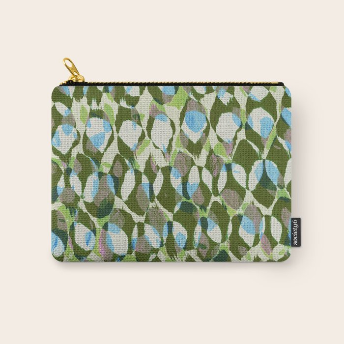 Pure Strokes #3 / Green & Blue Carry All Pouch Gallery Image 1