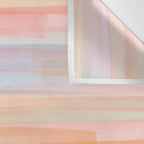 Abstract Watercolor Waves in Peach Sunrise Wall Tapestry Gallery Image 3