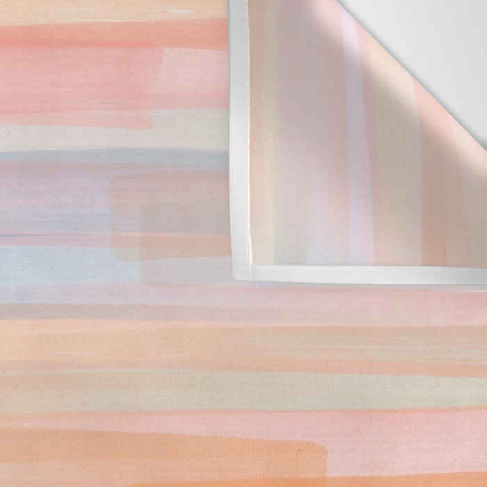 Abstract Watercolor Waves in Peach Sunrise Wall Tapestry Gallery Image 3