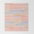 Abstract Watercolor Waves in Peach Sunrise Throw Blanket Gallery Image 2